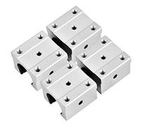 Bloc Coulissant,4Pcs SBR16UU 16mm bloc de glissière de roulement linéaire ouvert,glissière de bloc de roulement de mouvement linéaire ouvert en aluminium pour CNC Silencieux,à Grande Vitesse