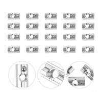 Bloc coulissant en aluminium avec boule à ressort en acier inoxydable, avec écrou fileté M8 compatible avec les profils en aluminium de 40 x 40 et 40 x 80, conçu pour des applications pivotantes