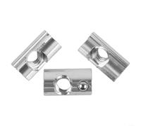 Bloc coulissant en aluminium avec boule à ressort en acier inoxydable conçu pour les profilés en aluminium de 40 x 40 et 40 x 80, pivotant avec écrou fileté européen M8 pour cadres de montage solaire