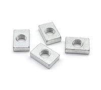 Bloc coulissant fin à écrous carrés noirs plaqués zinc