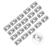 Bloc coulissant solaire en aluminium avec boule à ressort en acier inoxydable, design pivotant avec écrou fileté européen M8 compatible avec les profils en aluminium 40 x 40 et 40 x 80 (20 pièces)