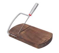 Bloc coupe-fromage, coupe-fil à fromage, outil de tranchage de fromage, outil de cuisine en bois massif et acier inoxydable pour fromage, jambon, saucisse, biltong, viande séchée