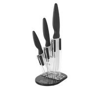 Pradel Jean Dubost 167/10533 Bloc Plexi avec 3 Couteaux Lame Céramique Blanc Noir