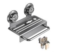 Bloc Couteaux Cuisine, Porte Couteau Mural avec 5 Fente et Porte-serviette, Support Couteaux avec Ventouses sans Traces, Porte Ustensiles Cuisine für Rangement Ciseaux, Serviette, Affuteur