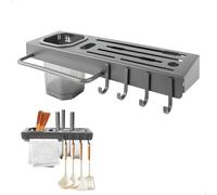 Bloc Couteaux Cuisine,Range Couteaux de Cuisine,Bloc Couteaux,L'installation Par vis est Stable et Sécurisée, Avec un Espace de Rangement Multifonctionnel Adapté à Divers Couteaux