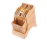 Bloc Couteaux Cuisine Vide, Porte-couteau De Cuisine Bois Chef Couteau Support Rangement Bloc Couteaux En Bambou Style Chinois Vaisselle Outils Durable et élégant