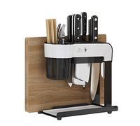 Bloc Couteaux Cuisine Vide, Support De Bloc Couteaux Étagère Rangement Pour Ustensiles Cuisine Pour Planche À Découper Organisateur Couverts Pour Un Propre Durable et élégant(Black)