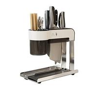 Bloc Couteaux Cuisine Vide, Support De Bloc Couteaux Étagère Rangement Pour Ustensiles Cuisine Pour Planche À Découper Organisateur Couverts Pour Un Propre Durable et élégant(Blue,Silver)