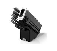 Bloc-Couteaux - Foodi - Staysharp K32006Euuk - Avec Affûteur - Ensemble De Couteaux - 6 Pieces Aiguisées - Bois Foncé