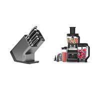 Bloc-couteaux Ninja Foodi StaySharp avec Affûteur, 6 Pièces Aiguisés, Acier Inoxydable, K32006EU + Ninja 3-en-1 Robot de cuisine et mixeur avec 5 programmes: Bol 1,8L, 1200W,Auto-iQ, BN800EU