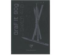 Bloc croquis A5 Graf It noir broché 80 feuilles détachables 90g
