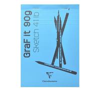 Bloc croquis A6 Graf It bleu broché 80 feuilles détachables 90g
