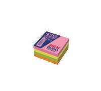 Bloc cube 400 notes repositionnables Neon 75x75 mm - Assorties vives