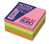 Bloc cube 400 notes repositionnables Neon Maxiburo 75x75 mm - Assorties vives G