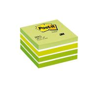 Bloc cube post it 76x76 aquarelle vert - bloc de 450 feuilles