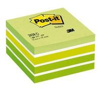 Bloc cube post it 76x76 aquarelle vert - bloc de 450 feuilles G