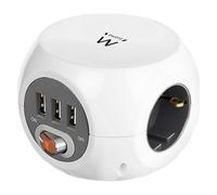 Bloc Cube Prises Ewent EW3939 USB 5V 2A Blanc