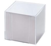 Bloc Cube Support Transparent 700 Feuilles 9x9cm Papier Blanc