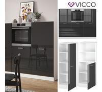 Bloc cuisine Cuisine intégrée R-Line blanc anthracite ultra-brillant Vicco