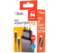 BLADE - Chargeur Adaptateur pour Console Switch 2, 30W Alimentation avec Câble Amovible, Charge Rapide pour Jouer et Charger, Chargeur de Voyage Compatible avec Autres Versions