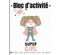 Bloc d'activité - Mots Mêlés - Sudoku - Labyrinthes - Mandalas - Petit Bac - Pendu - Morpion -: Super Cahier d'Activité pour les Filles de 8 à 12 ans - Cadeau idéal pour faire plaisir -