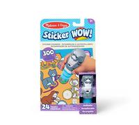 Bloc d'activités de 24 pages et estampeuse à autocollants Sticker WOW!™ de Melissa & Doug, 300 autocollants, art et bricolage, jouet à manipuler, personnage à collectionner - Chat - Certifiés FSC