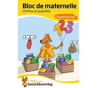 Bloc d'activités préscolaires à partir de 5 ans pour garçons et filles, livre garcon 4 ans - Chiffres et quantités, livre enfant 4 ans: Bloc de devinettes coloré - L'apprentissage ludique