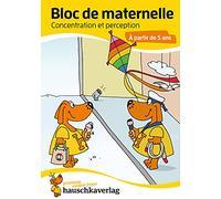 Bloc d'activités préscolaires à partir de 5 ans pour garçons et filles, livre garcon 4 ans - Concentration et perception, livre enfant 4 ans: Bloc de devinettes coloré - L'apprentissage ludique