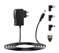 Bloc d'alimentation 12 V 2 A 12 V CC avec fiches CC - Adaptateur 2 A pour LED, routeur, clavier - Compatible avec les fiches Yamaha Keyboard 5,5 x 2,1 mm - 5,5 x 2,5 mm - 4,0 x 1,7 mm - 3,5 x 1,35 mm