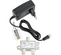 Bloc d'alimentation 18 V 1,6 A avec fiche F & Power Insert,bloc d'alimentation universel DC pour commutateur multiple satellite et unicable de toutes sortes,alimentation LNB