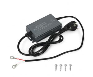 Bloc d'alimentation 230 V vers 12 V 20 A 240 W convertisseur de tension | Cosses à anneau M6, prise de contact de protection, câble d'entrée de 90 cm et sortie de 45 cm, boîtier en métal