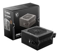 Bloc d'alimentation 650W - MSI - Certifié 80 Plus Bronze - Rail unique 12V - Circuit DC vers DC - Ventilateur 120mm