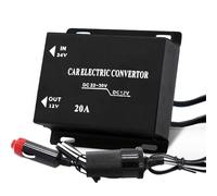 Bloc d'alimentation abaisseur, convertisseur 24 V vers 12 V CC pour voiture, transformateur 15 A type allume-cigare