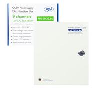 Bloc d'alimentation CCTV PNI STC15.2A dans boîte métallique, 12 V, 15 A, 180 W, 9 Sorties