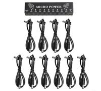 Bloc d'alimentation isolé pour pédale de guitare 9 V 9 sorties en métal | 9 sorties isolées, 9 V CC, port USB, boîtier en métal, empêche les bourdonnements et les interférences