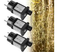 Bloc d'alimentation LED 31 V, 3 pièces, adaptateur avec fonction mémoire et minuterie, 8 modes, transformateur LED, fiche IP44, adaptateur de rechange, adaptateur LED basse tension, pour guirlande