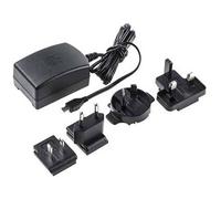 Bloc d'alimentation - Raspberry Pi 3 - Noir - Câble microUSB intégré - Adaptateurs UK/EU/AU/US