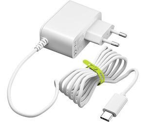 Bloc d'alimentation Raspberry Pi 5 27 W, USB-C, GaN, Power Delivery, Blanc | Technologie Power Delivery ; iPhone d'Apple, iPad d'Apple, Samsung Galaxy, Xiaomi, LG, Huawei
