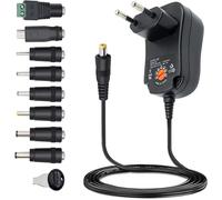 Bloc D'Alimentation Universel 3V 4,5V 5V 6V 7,5V 9V 12V 1A Chargeur Adaptateur Multitension Avec 8 Prises Pour Tv Box Lampe Ordinateur Portable Appareil Audio Affichage Led Route Haut-Parleu[Z4991]