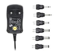 Bloc d'alimentation Universel 600mA +6 fiches - Entrée 240V 7.5W Sorties 3/4,5/5/6/7,5/9/12V