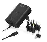 Bloc d'alimentation universel ANSMANN APS 1500 / pour multiples appareils électriques de 3 à 12 Volts / utilisable dans le monde entier / livré avec 7 connecteurs interchangeables de sortie différents / jusqu'à 1500mA max.