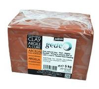 Pébéo Bloc d'argile à cuire – Sculpture, poterie, modelage – Rouge, 5 kg
