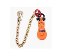 Bloc d'arrachage poulie de mouflage 2 T avec chaîne pour corde de 9,5 mm