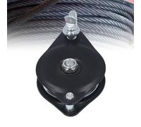 Bloc d'arrachage robuste 0,5T | Rouleau de poulie simple en acier allié pour levage, construction et utilisation marine | Diamètre de corde max 14 mm, taille compacte 180 x 90 mm