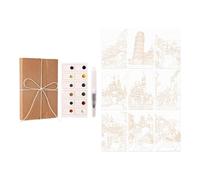 Bloc d'art aquarelle avec pli en accordéon et 12 pigments brillants, idéal pour la peinture en toute sécurité des et la créativité en plein air