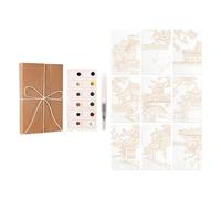 Bloc d'art aquarelle avec pli en accordéon et 12 pigments brillants, idéal pour la peinture en toute sécurité des et la créativité en plein air