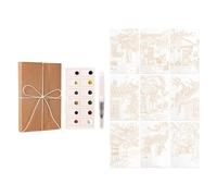 Bloc d'art pour enfants avec pliage en accordéon sûr et 12 pigments brillants pour projets créatifs aquarelle