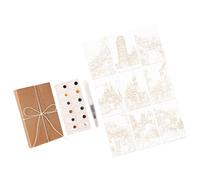 Bloc d'art pour enfants avec pliage en accordéon sûr et 12 pigments brillants pour projets créatifs aquarelle