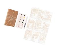 Bloc d'art pour enfants avec pliage en accordéon sûr et 12 pigments brillants pour projets créatifs et croquis artistiques pliants