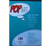 Pébéo Bloc de 10 toiles en coton pour peinture – A3 Blanc G